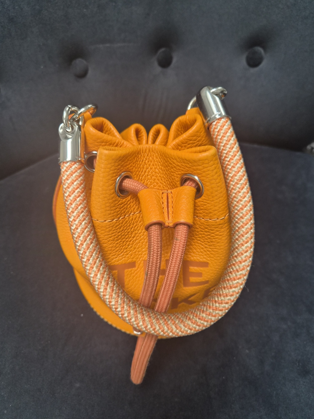 Marc Jacobs Orange The Bucket Mini Drawstring Bag - Picture 2 of 4